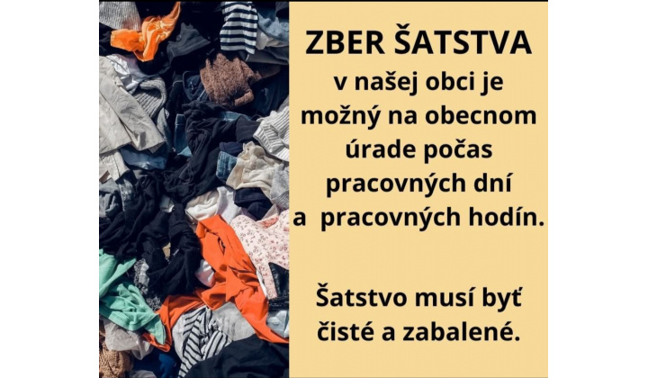 Zber šatstva v obci