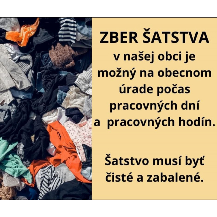 Zber šatstva v obci